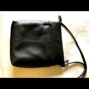 Black leather Crossbody bag